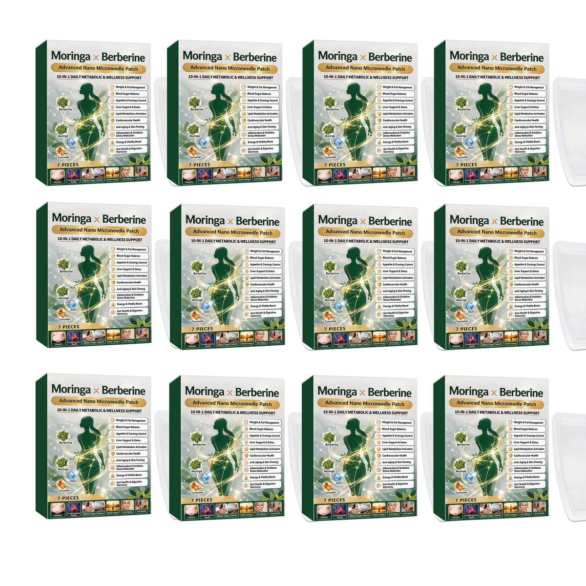 Moringa & Berberine 10-IN-1 Advanced Nano Microneedle Patch